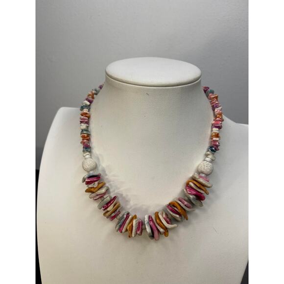 Necklace costume jewelry tropical shell faux puca puka shell beach summer wear - Picture 9 of 11